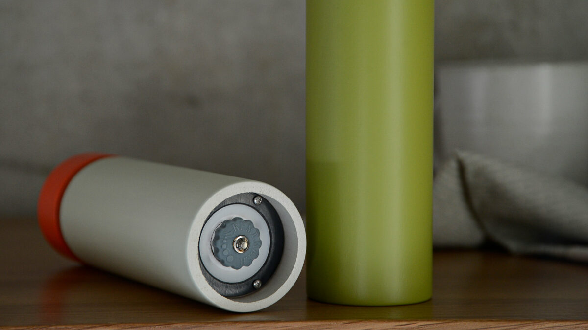 salt and pepper grinder multi colour underside