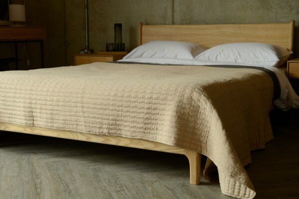 pale beige bedspread