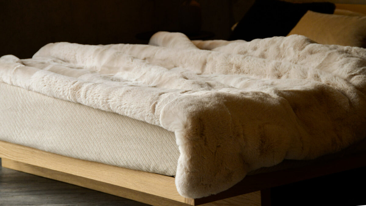 sand deep pile faux fur throw