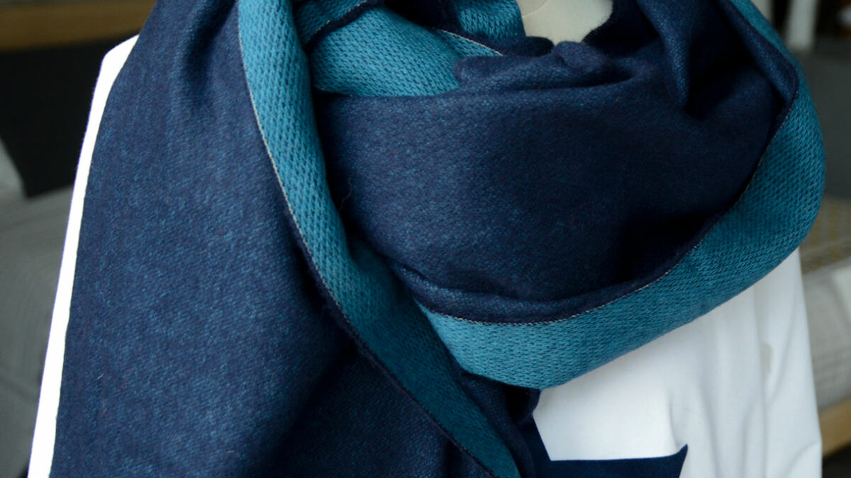 sapphire merino scarf