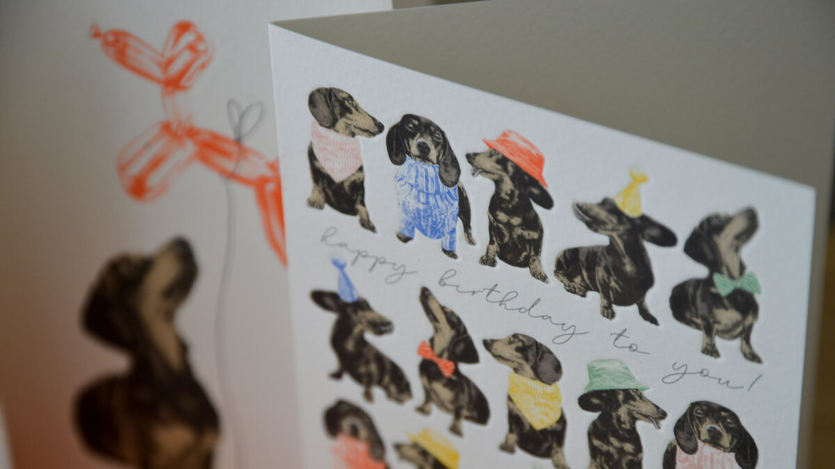Sausage Dog Birthday Card Set - Image 3