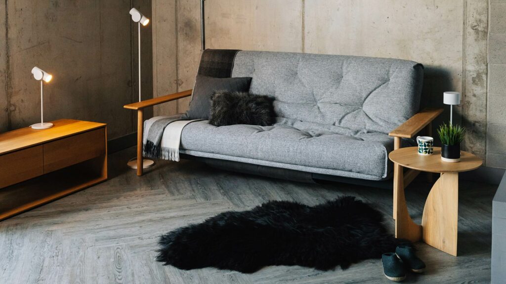 balder sofa bed in a Scandi style room set