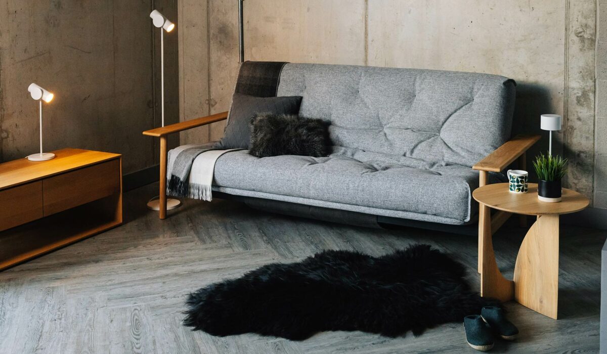 balder sofa bed in a Scandi style room set