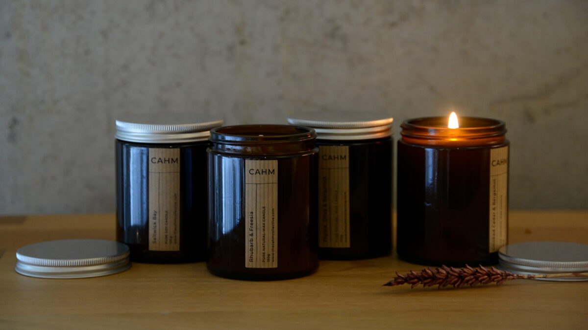 pure natural wax scented candles in a screw top glass jar