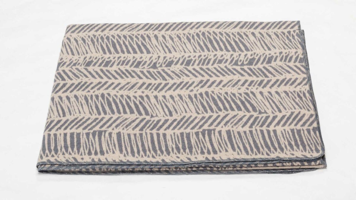 scribbled stripe throw 2 beige and grey