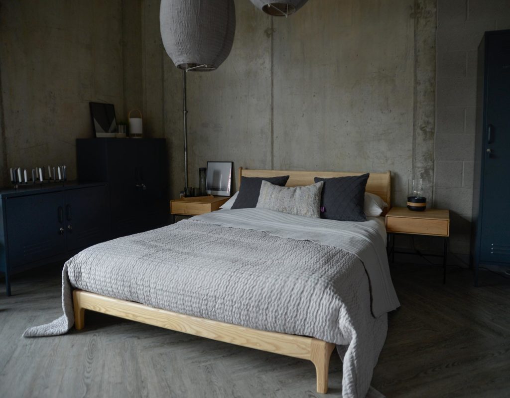 pale grey bedspread