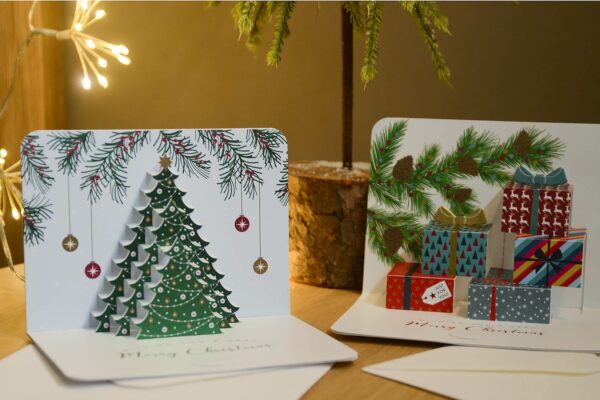 contemporary pop up xmas cards