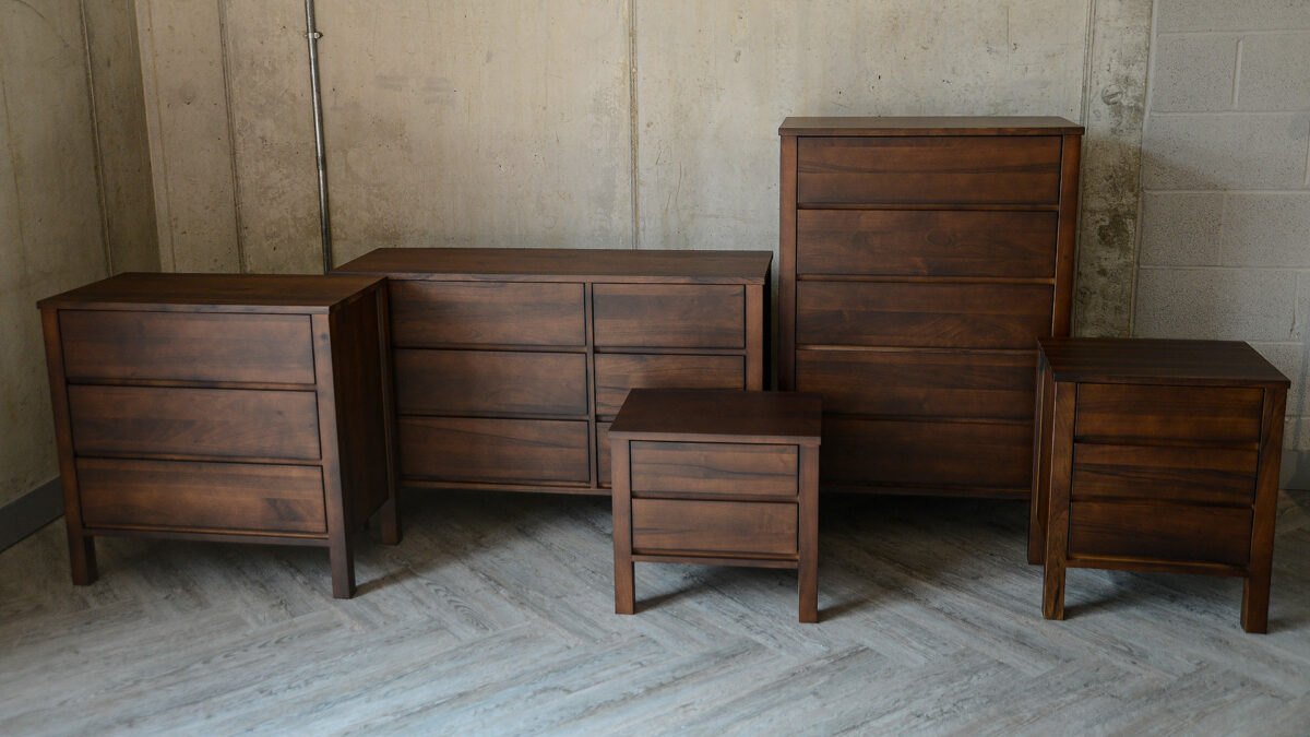 shaker drawers smoked walnut