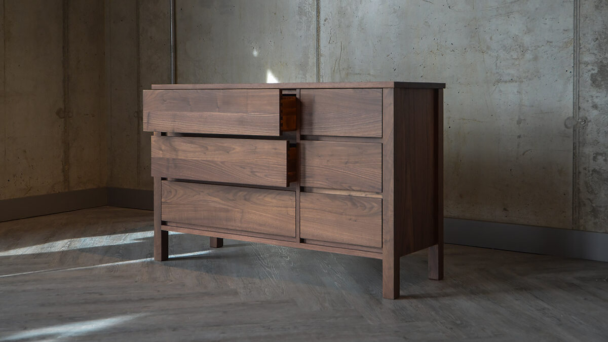 Shaker Look Walnut 6-Drawer Chest from Natural Bed Company