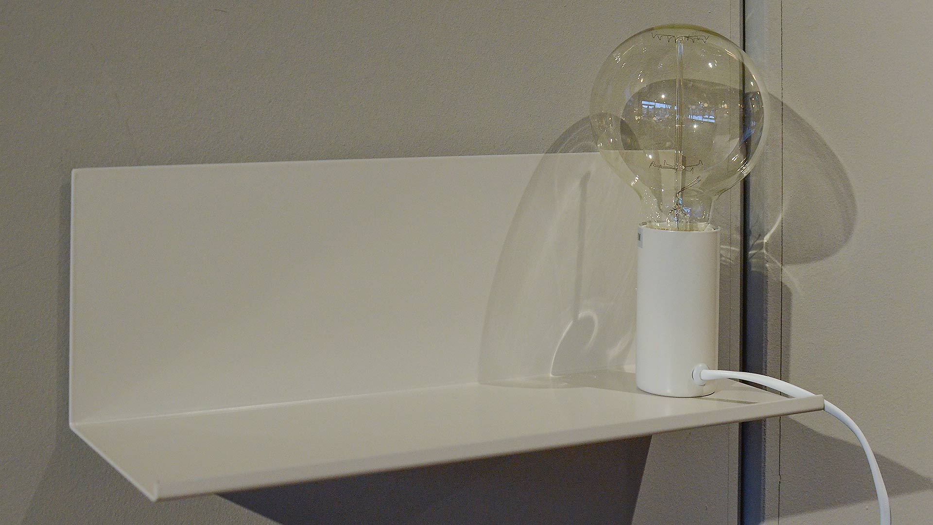Bedside clearance lamp shelf