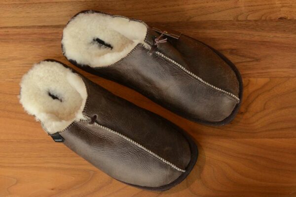 cosy slip-on sheepskin slippers for men