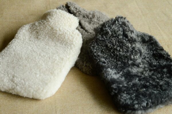 Hot Water Bottles with Luxury Sheepskin Covers