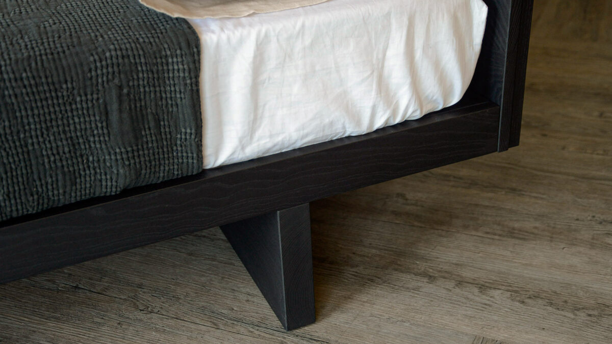 side rail close up black oiled ash kyoto
