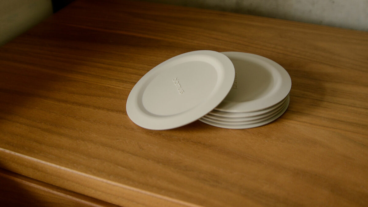 silicone coasters in stainless steel holder