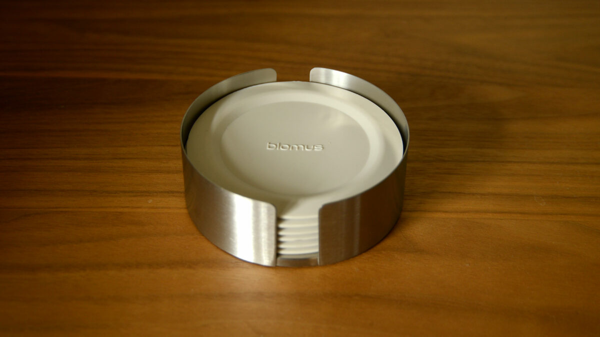 silicone coasters with stainless steel storage container