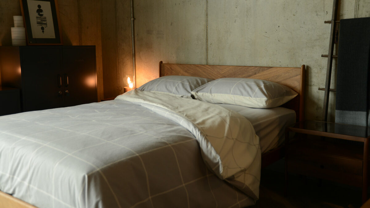 silver grey and ivory reversible duvet set in brushed cotton