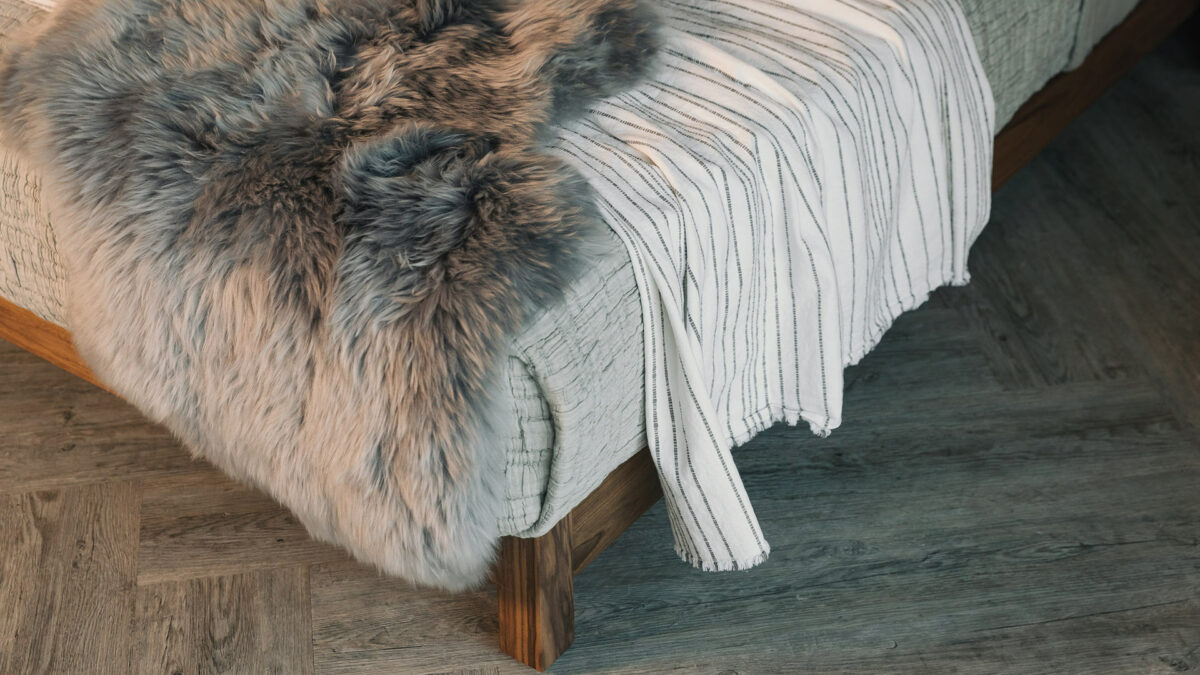 silver grey sheepskin