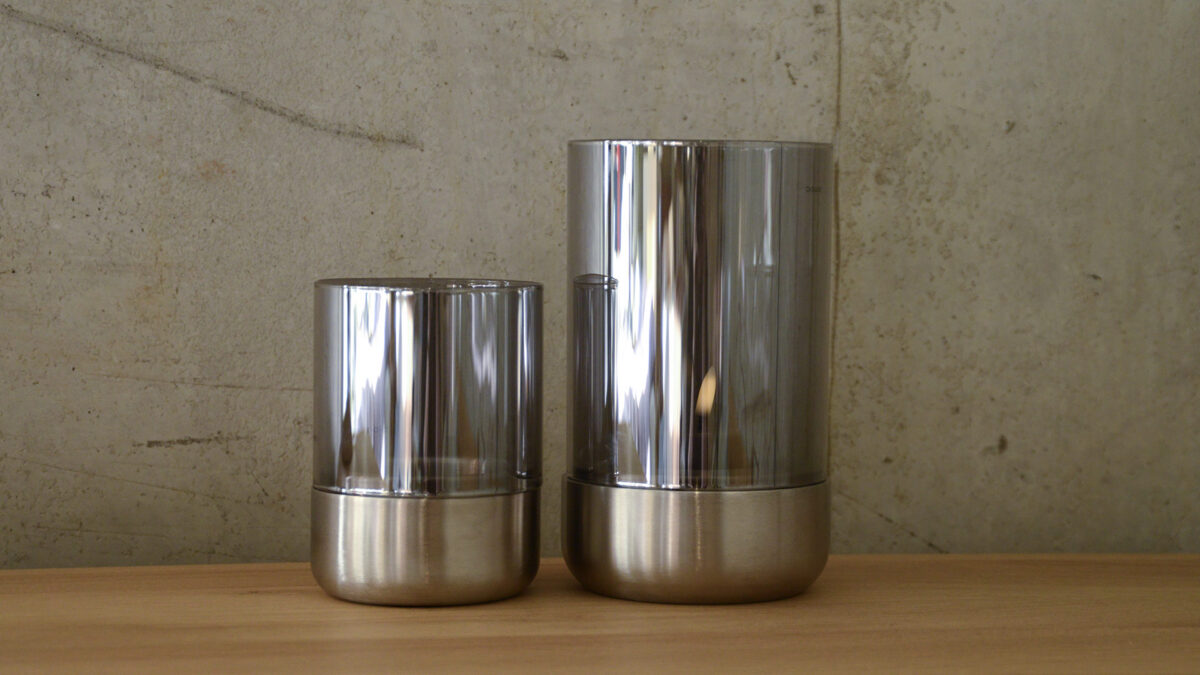 Stainless Steel & Glass Candleholders