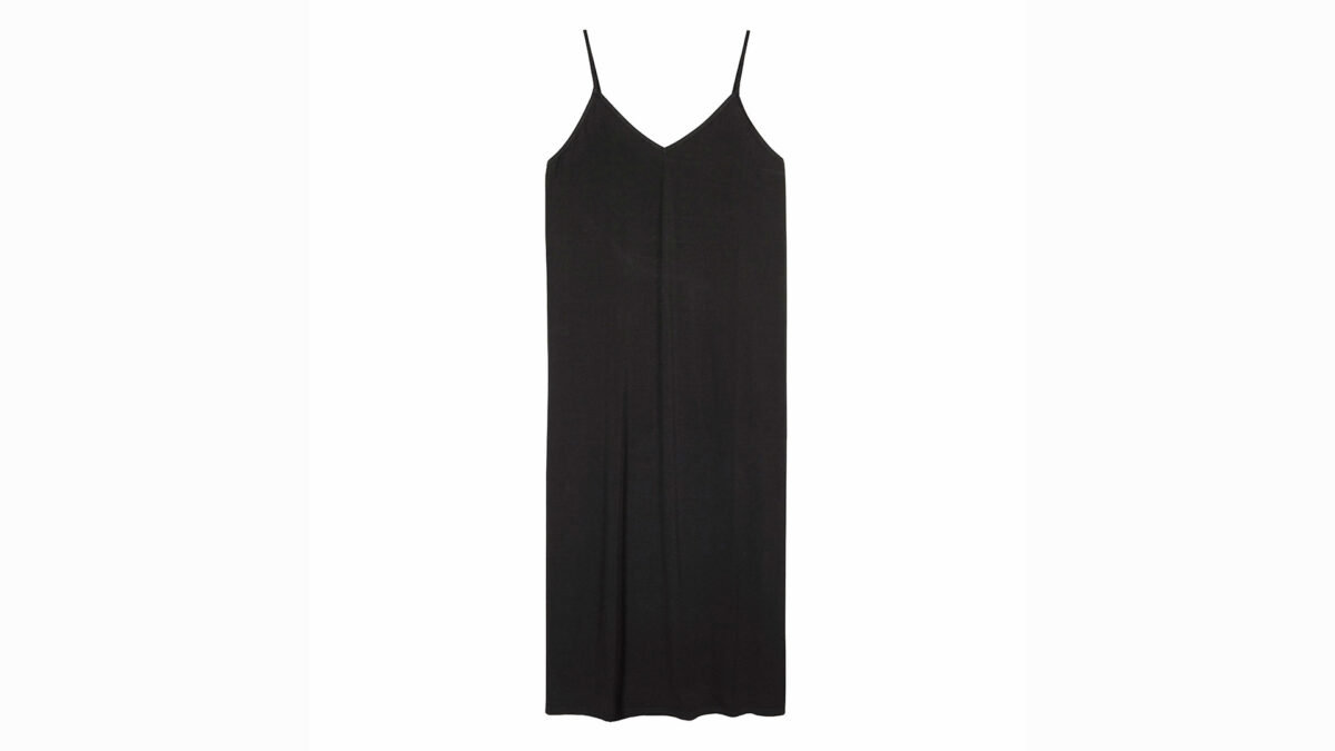 slip dress in black