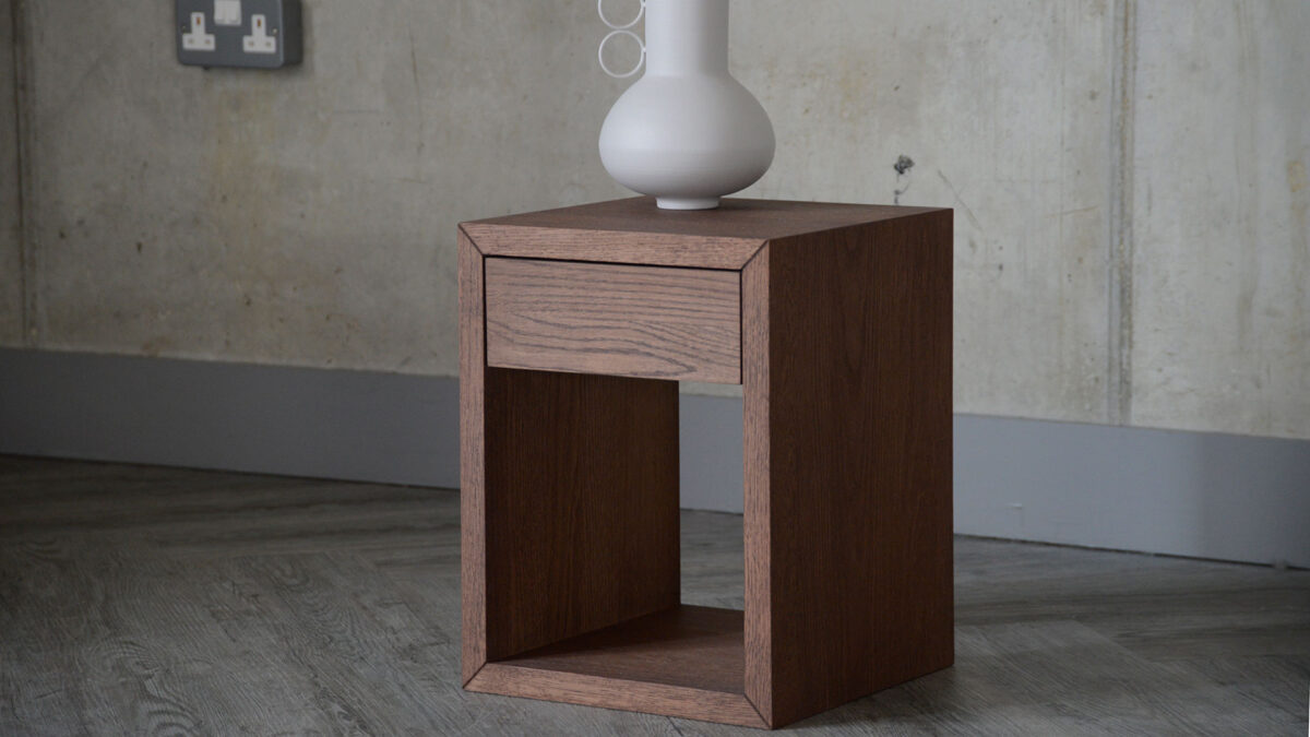 Wall Mountable Bedside Units - Walnut Stained Oak - Image 3