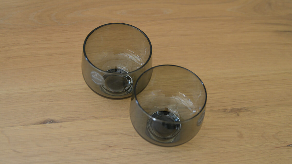 smoke glass wine or water glasses