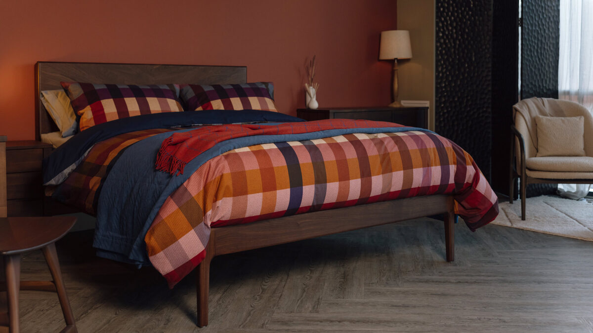 Windowpane Cashmere & Lambswool Throws - Brick or Taupe - Image 14