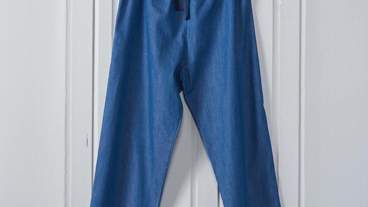 soft light weight denim lounge pants