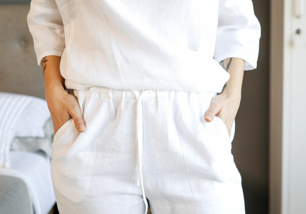 Womens Pure Linen Pyjamas Natural Bed Company