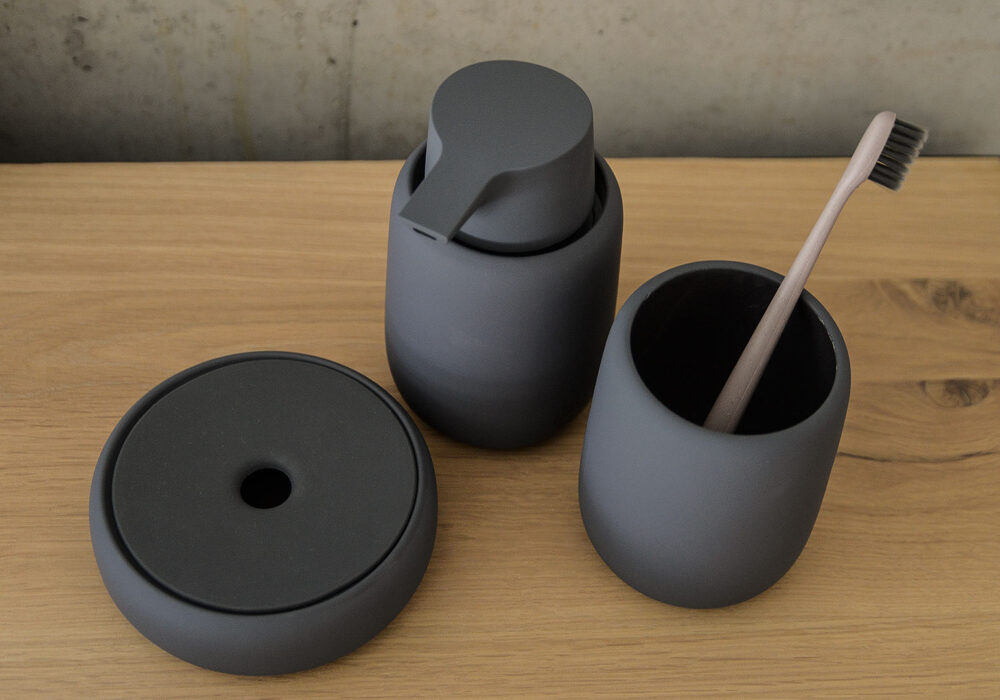 Dark Grey Bathroom Accessories Collection Natural Bed Company