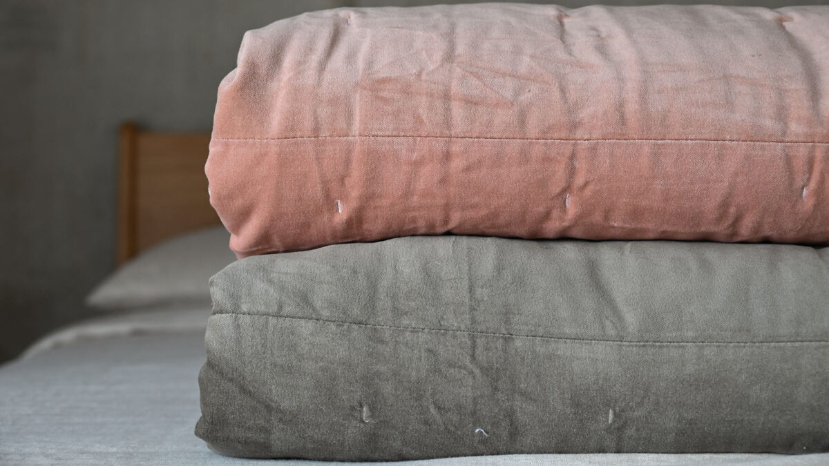 Velvet Bedspread Sets - Rose or Olive - Image 2