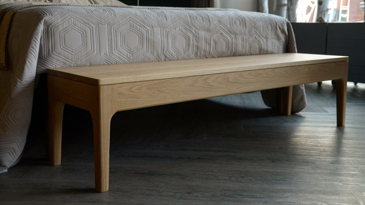 The Camden solid oak bench or long table