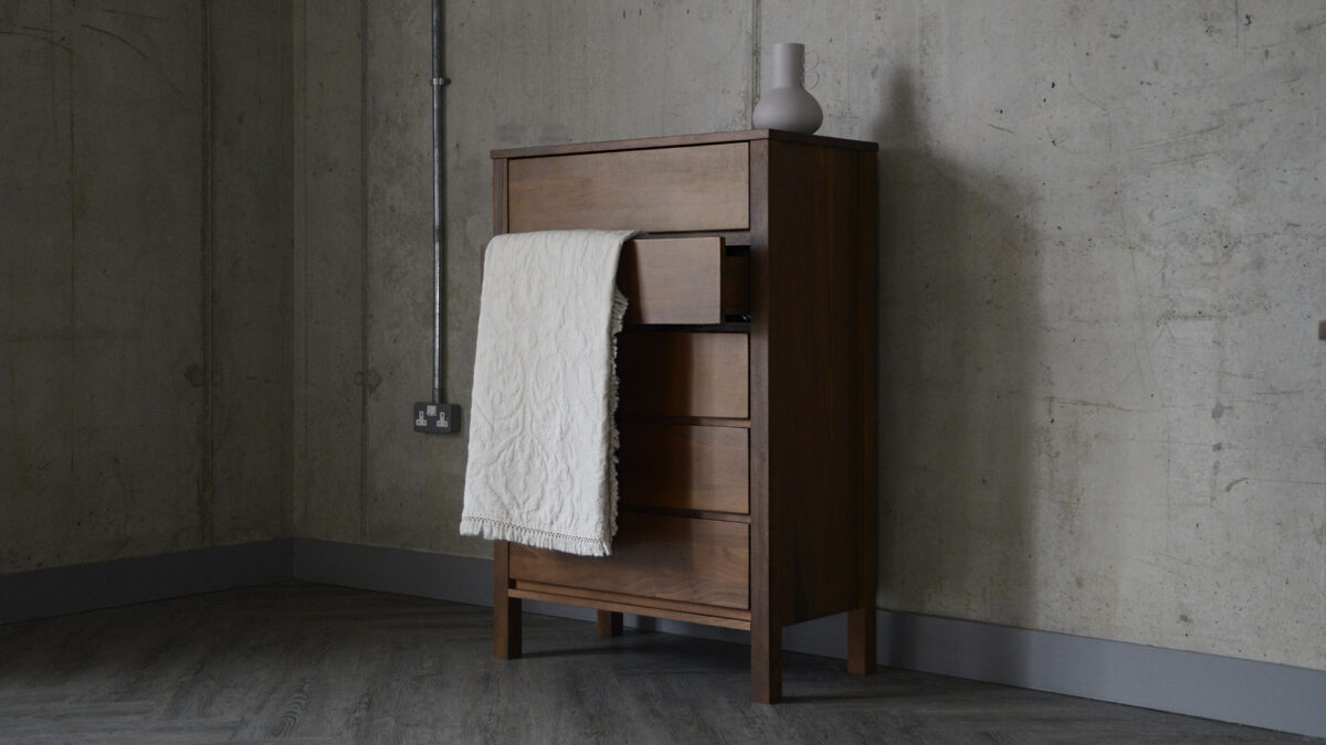 Black Lotus Shaker Collection - Tall Walnut Chest