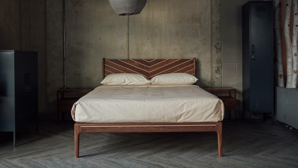 Solid wood special-edition hand crafted Hoxton bed, made in Britain