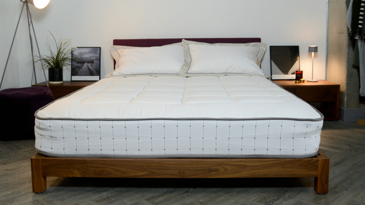 sprung rolled mattress front view
