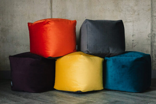 soft velvet bean bag stools in 5 colours