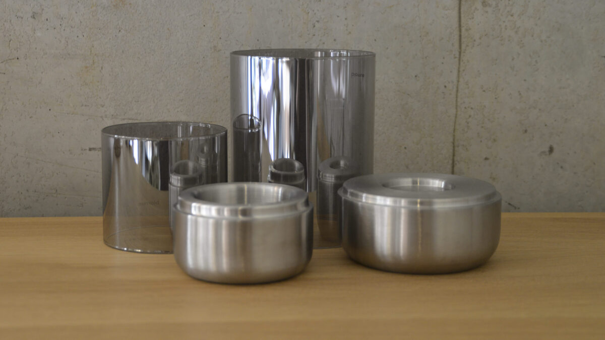 Stainless Steel & Glass Candleholders - Image 3