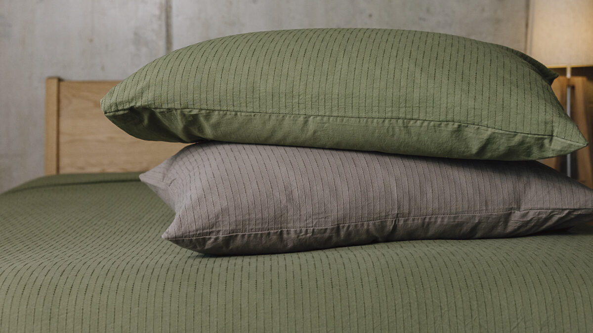 Cotton Stitched Stripe Duvet Sets - 2 Colours