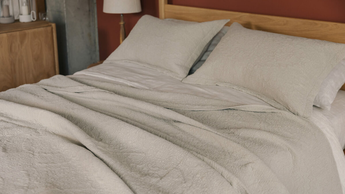 stone colour bedspread set