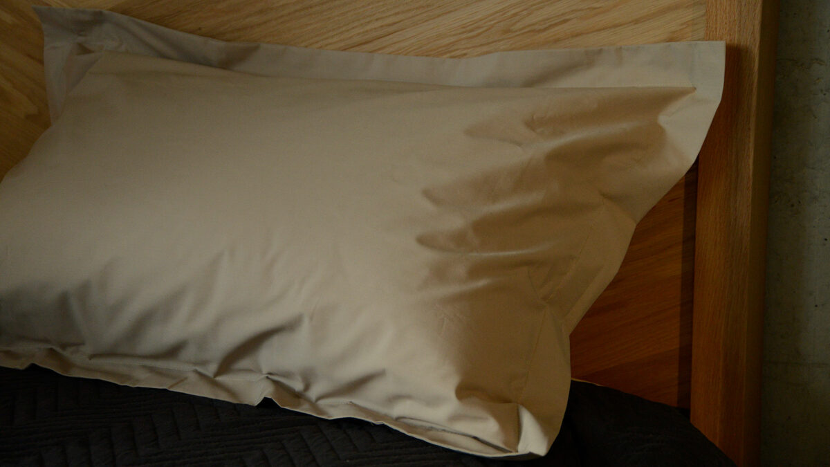 stone colour easy care oxford pillowcase