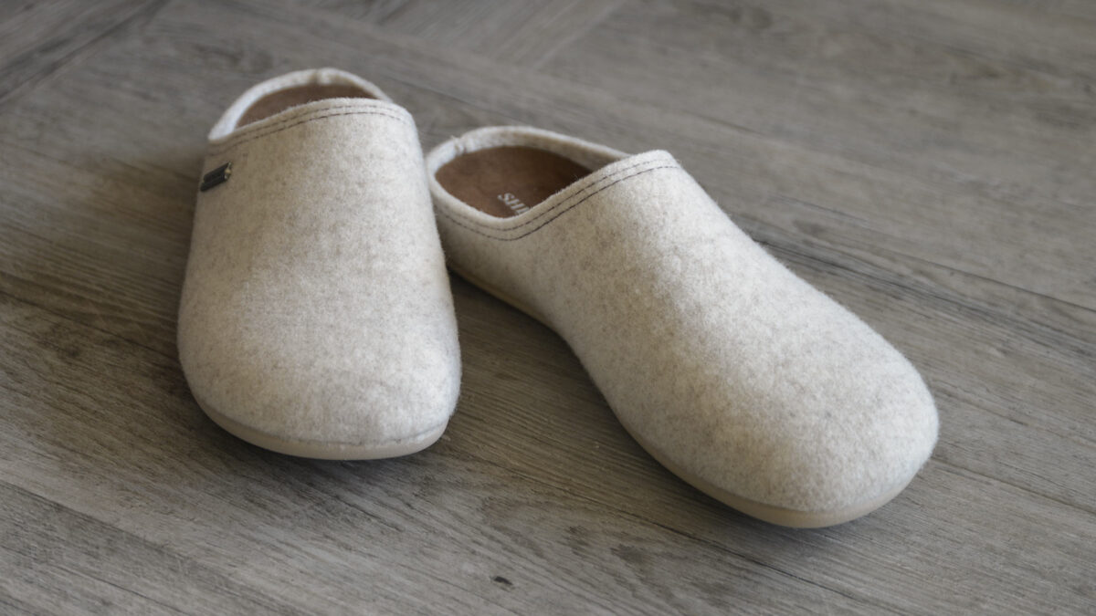 Women's Slippers - Stone or Dark Red - Image 5