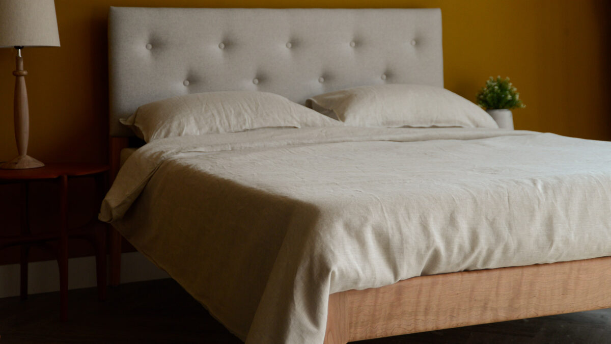 stone linen duvet set