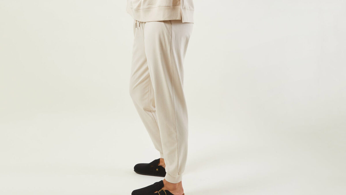 stone relaxed joggers side view