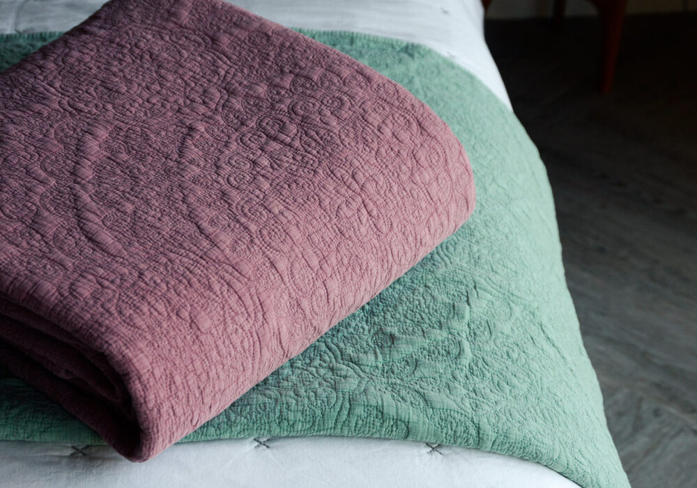 Floral Mandala Embroidered Bedspreads Natural Bed Company