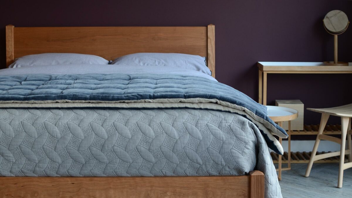stonewash grey quilt ink velvet quitl grey chambray on cherry cochin