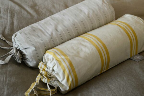 Striped Fitted Sheet & Pillowcases Set - Yellow & Green