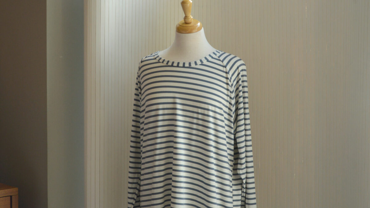 stripey top grey and ivory 1920