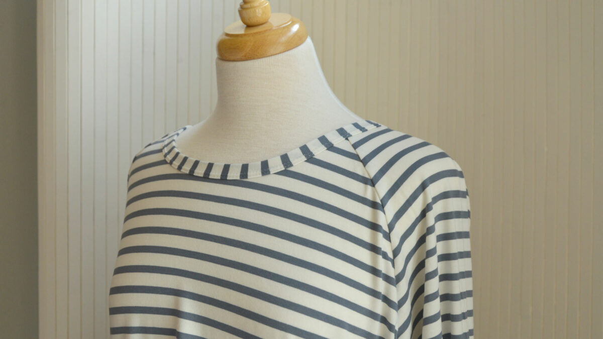 stripey top neckline 1920 grey and ivory