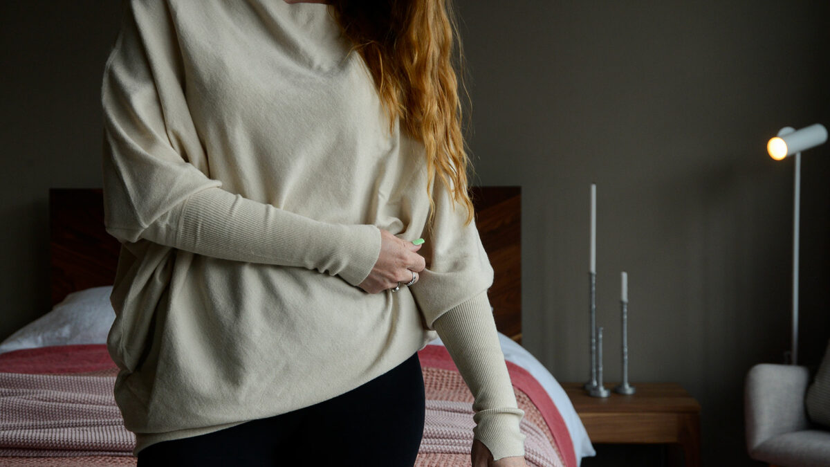 asymmetric jumper beige super soft knitted