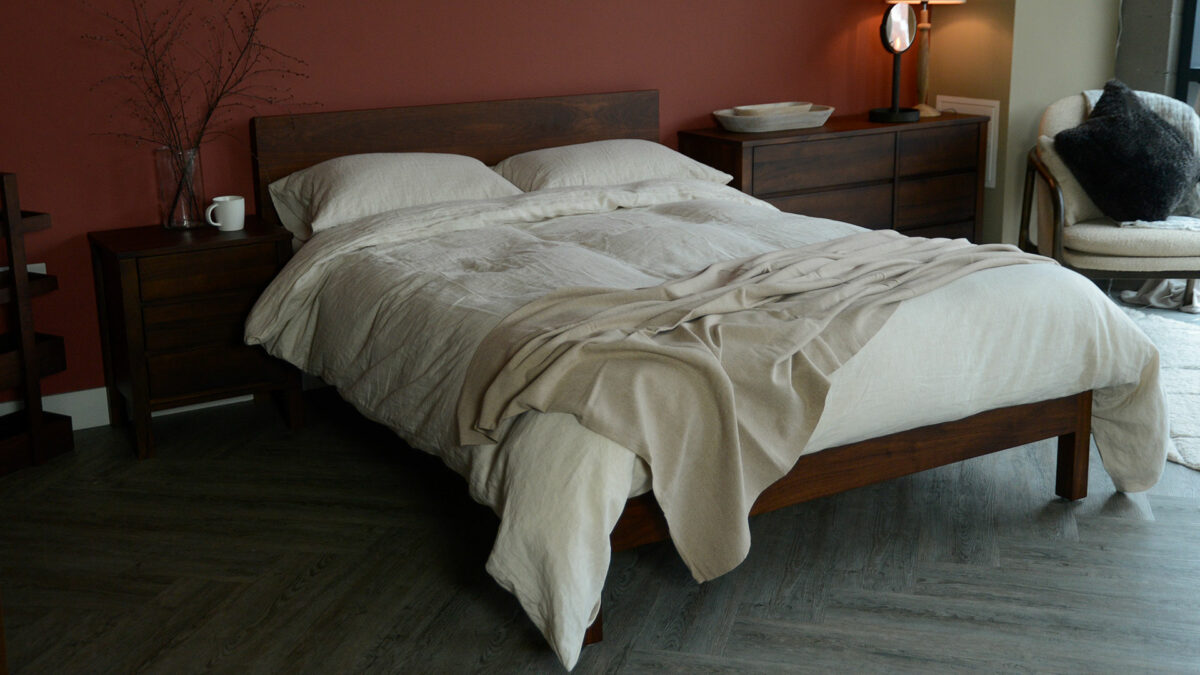 super soft fine knitted blanket brown on smoked walnut malabar