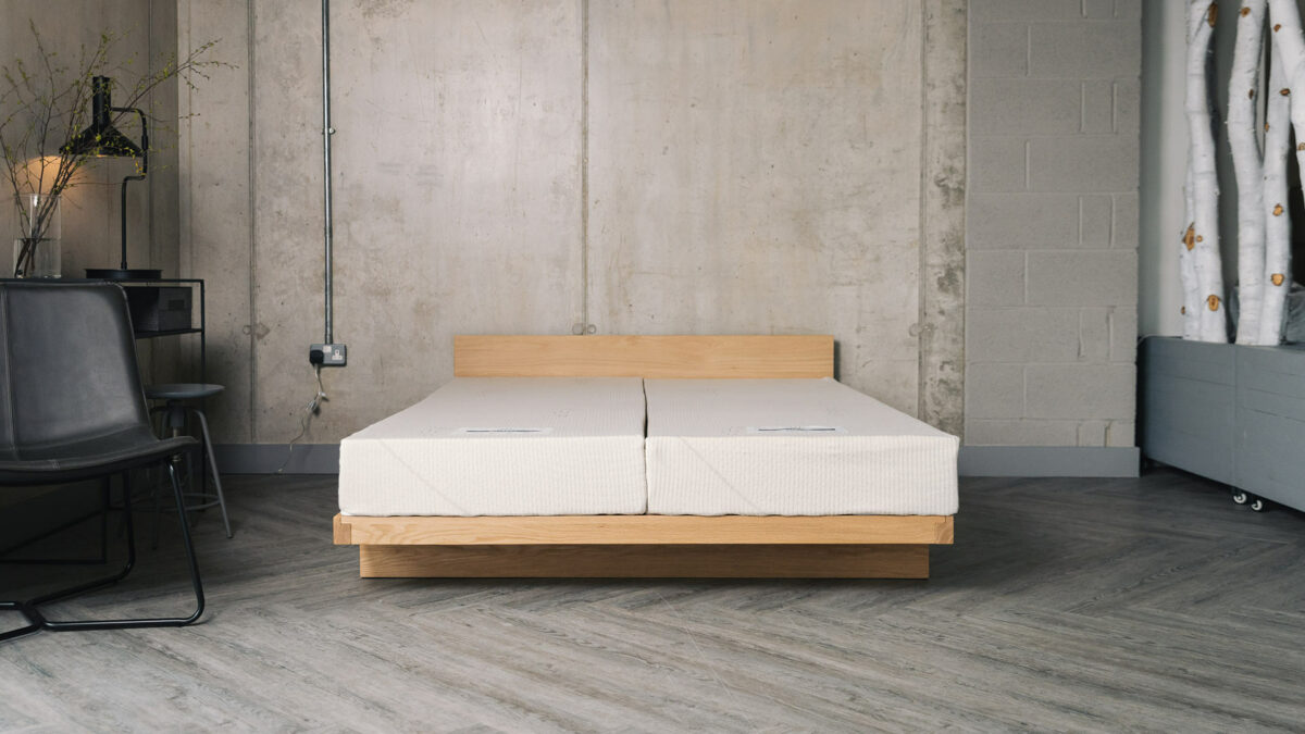 talalay latex mattresses on kumo low bed